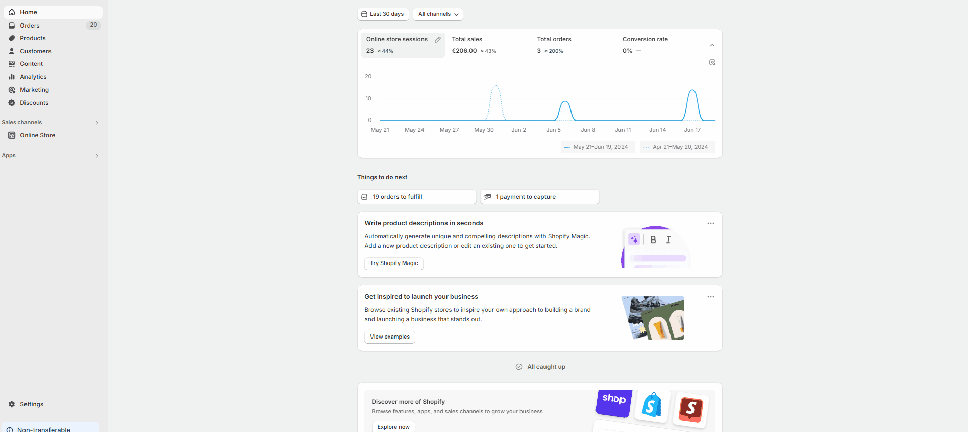 By default shopify doesn't let you export orders automatically