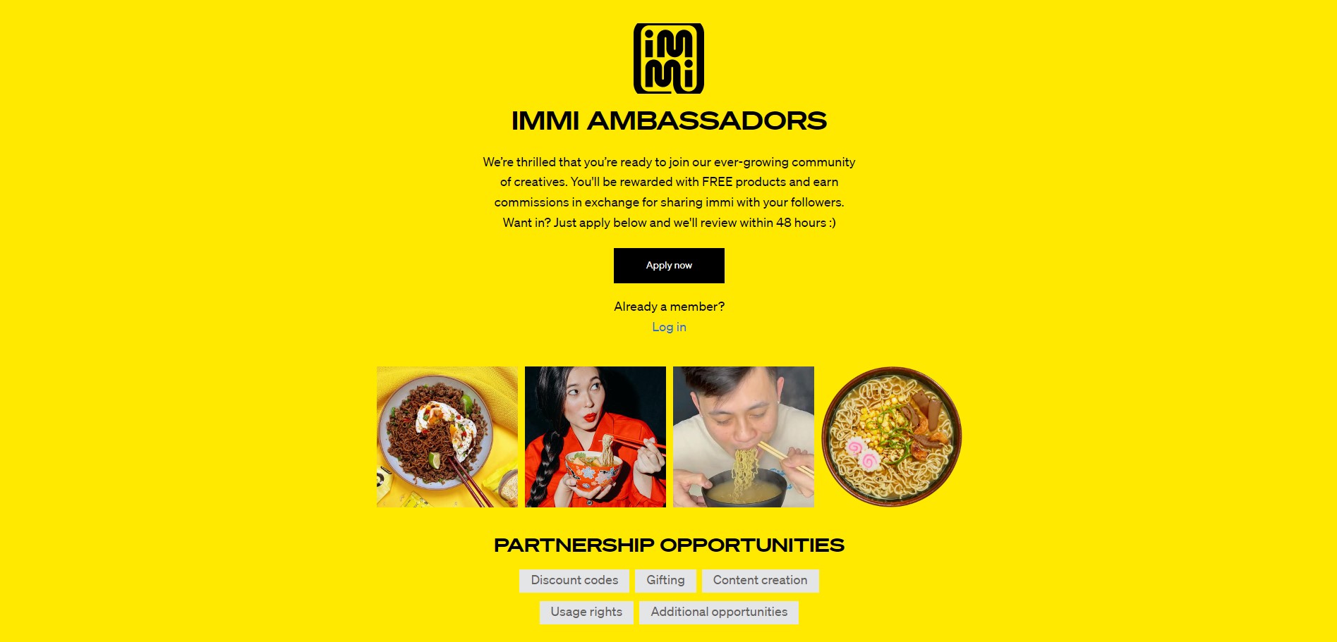 immi Ambassadors with Shopify Collabs