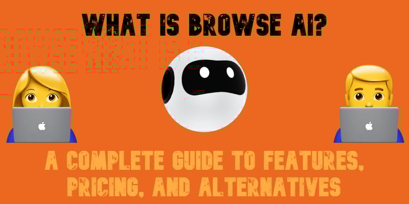 illustrative image with emojis for the QuillBot Review 2025 that answers: What is Browse AI and how to use it