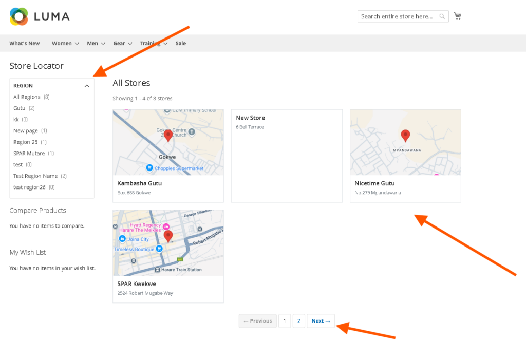 Store Locator Page