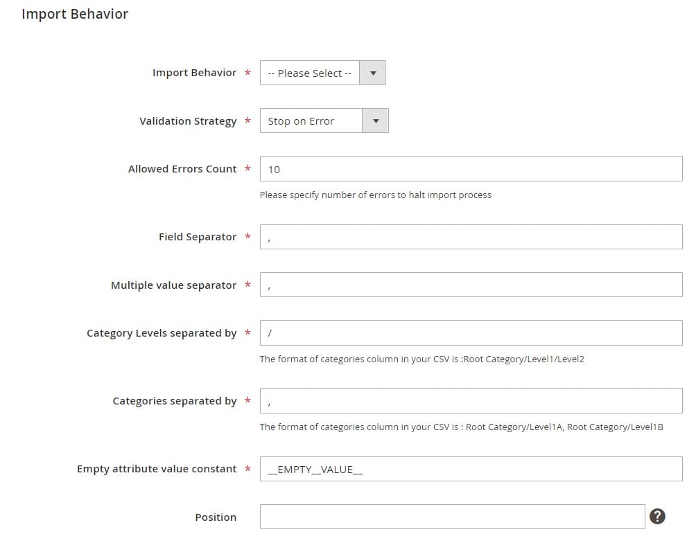 magento 2 b2b company import: import behavior