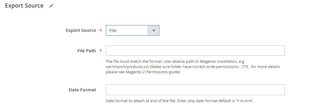 export Magento 2 gift cards: export source
