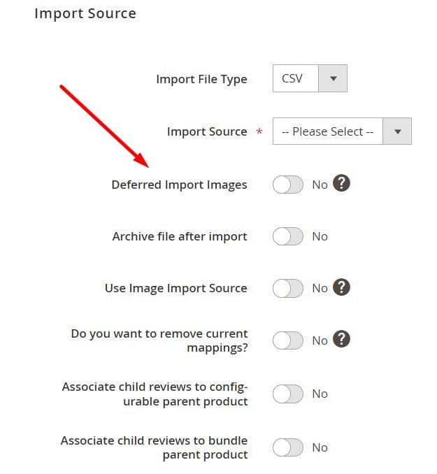 deferred import images settings of an import job within IIE - activate it to Import Magento 2 Product Images & Data Separately