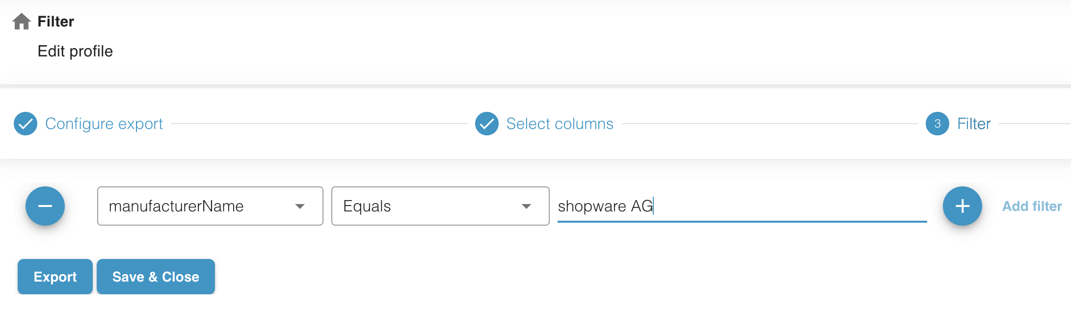 Manufacturer Filter for Advanced Prices Export in Shopware 6