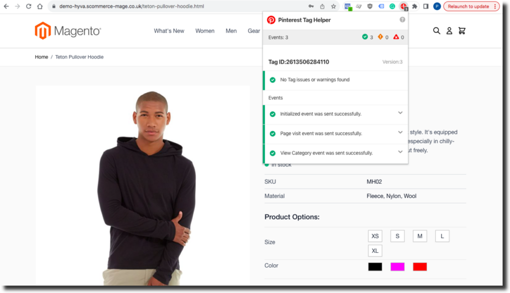 Integrate Pinterest Tracking with Hyva Theme