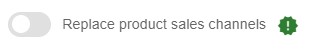 Update Mode for the Replace Product Sales Channel feature of the Improved Import, Export & Mass actions app