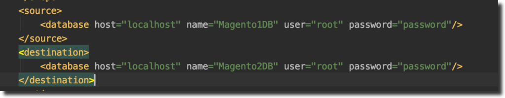 Database Migration from Magento 1 to Magento 2: Configure source & destination