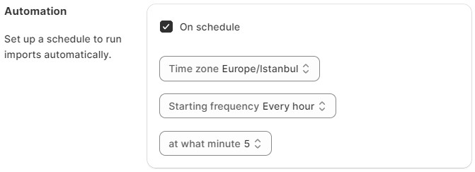 Import & Export Tool for Shopify: Import automation