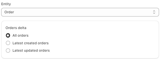 Import & Export Tool for Shopify: orders delta