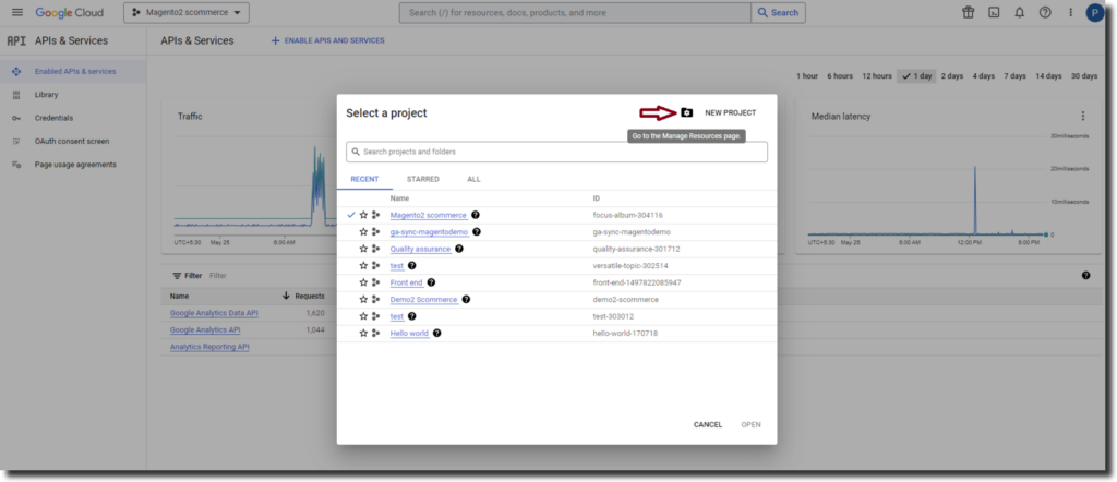 Missing Magento 2 Transactions in Google Analytics 4 (GA4): create project