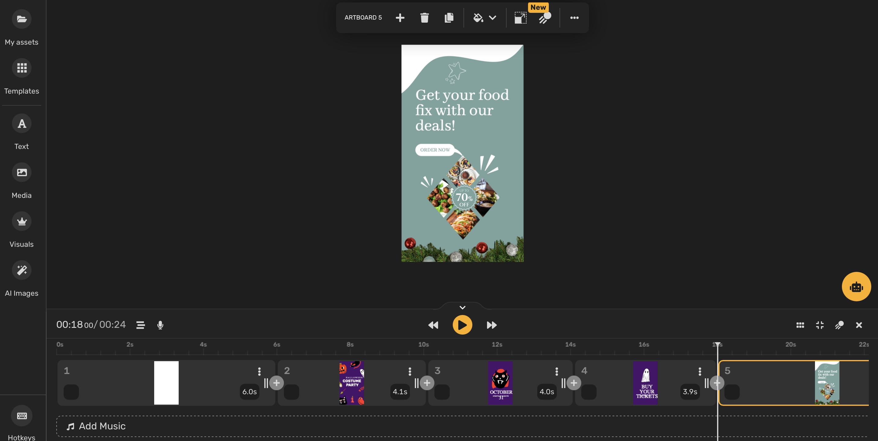 screenshot illustrating Simplified AI video editing