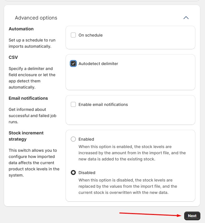 Shopify order fulfilment import automation with Firebear's Import & Export app