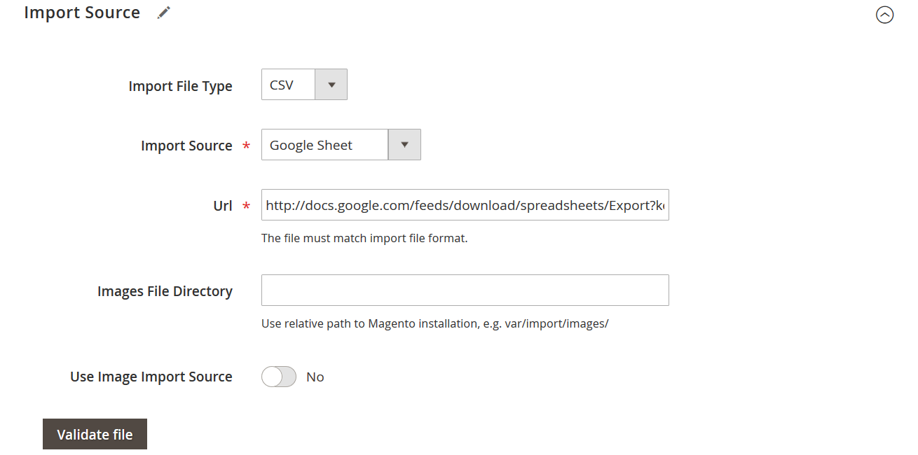 file format and import source selection for improved adobe commerce data migration with Improved Import & Export
