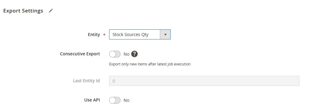 export inventory data from multiple Magento sources