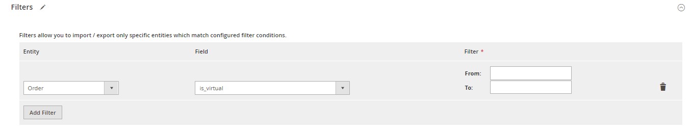 export orders with virtual products in magento 2: filter configuration