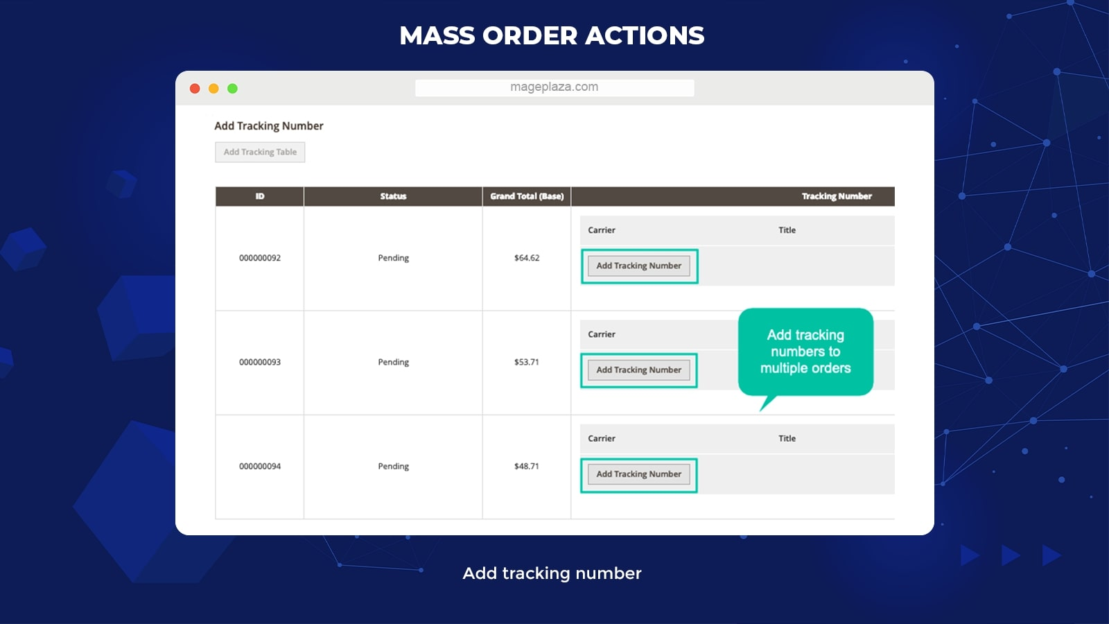 Magento 2 Mass Order Actions extension