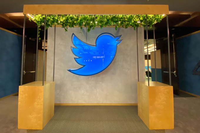 Twitter logo at CES 2020