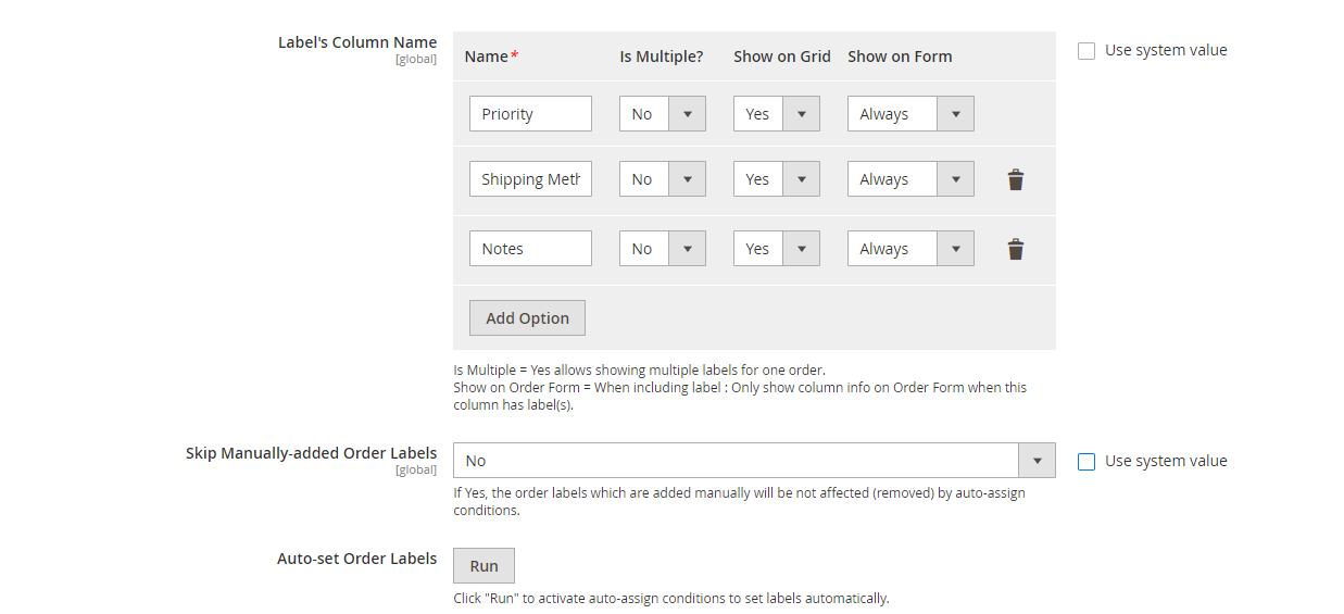 magento 2 order labels extension
