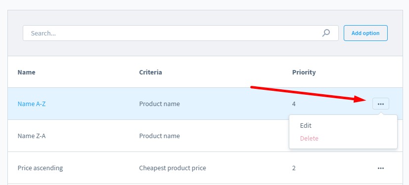 shopware 6 product listing, product sorting