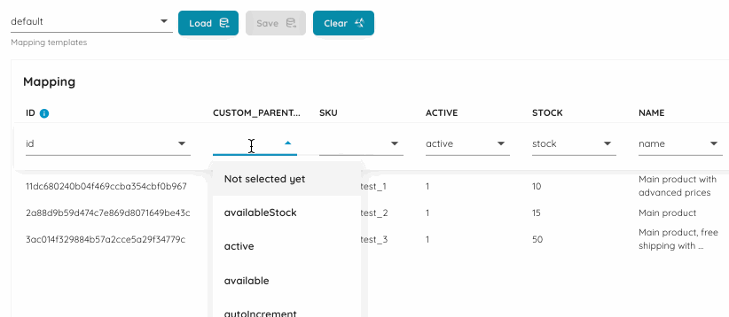 Shopware 6 Import app product properties mapping