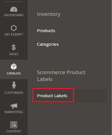 Magento 2 product label settings