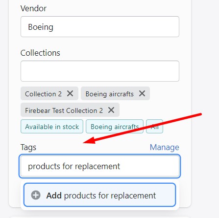add tag to products